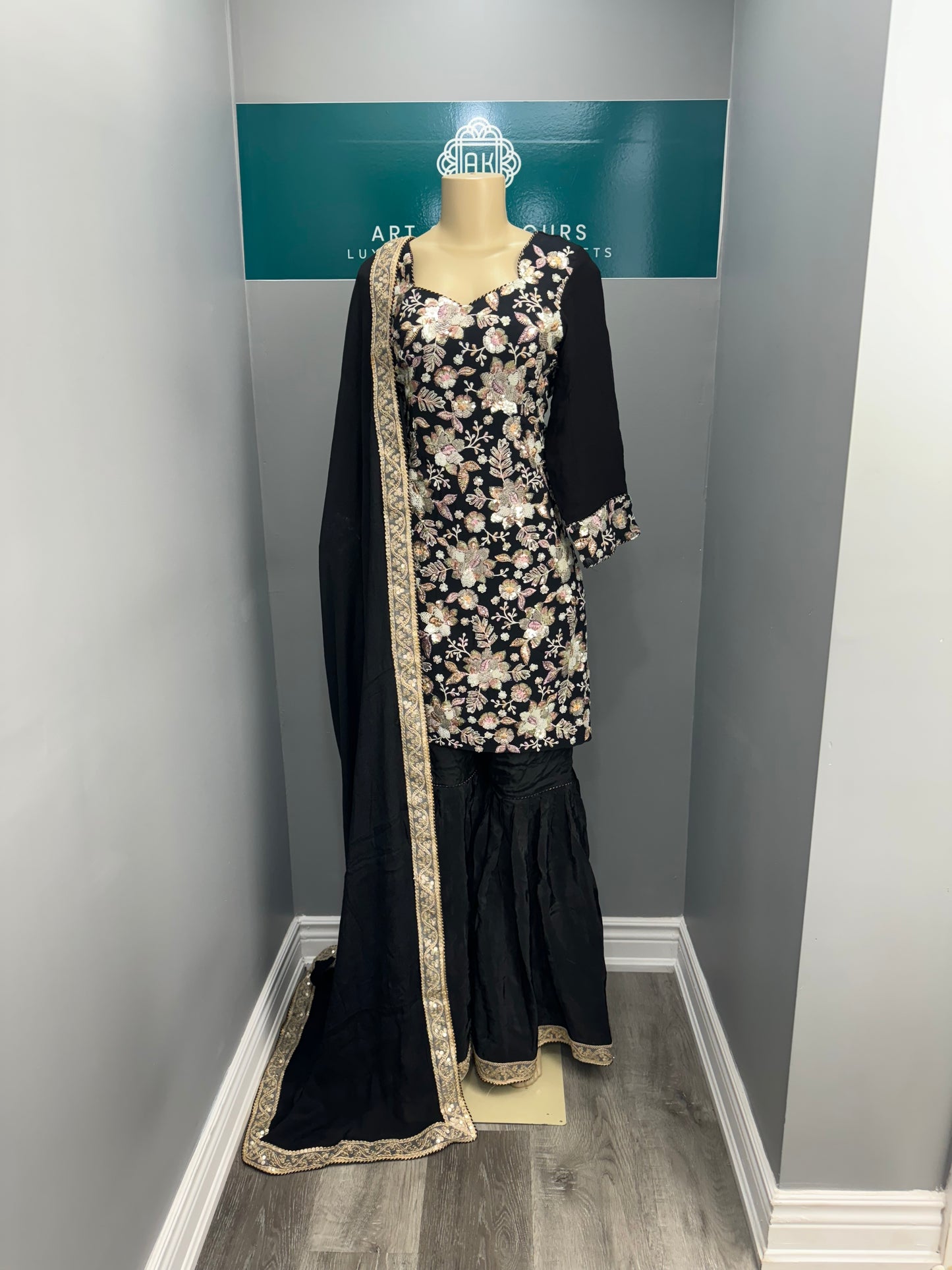 Sequence Work Gharara Suit