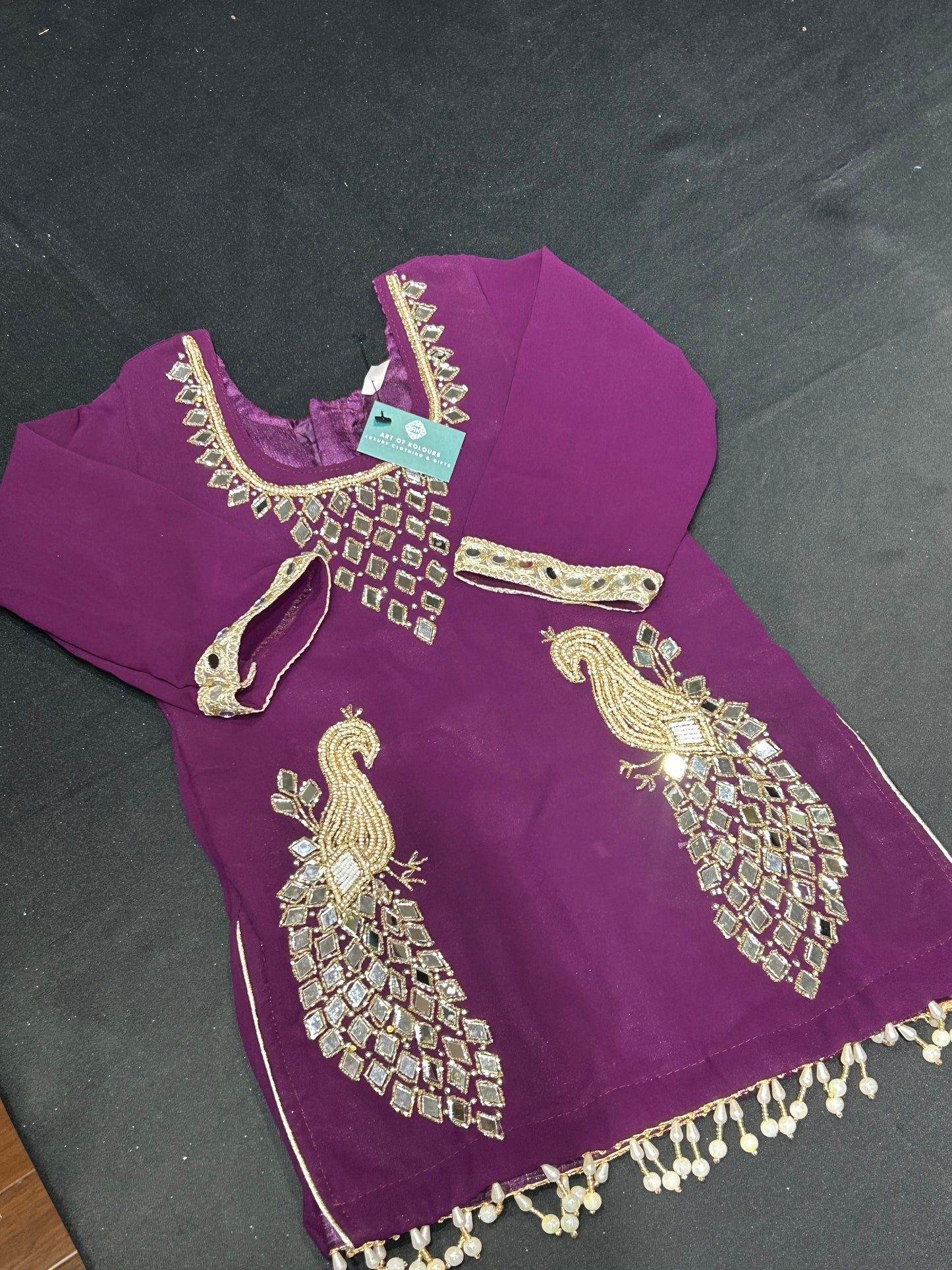 Kids Purple Morni Salwar Suit (Size 20~34)