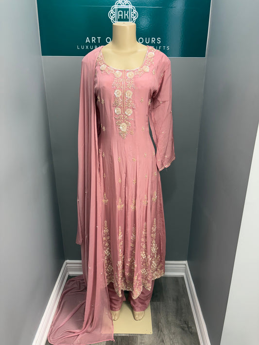 Pure Chinon Handwork Anarkali Suit AK3941-1226
