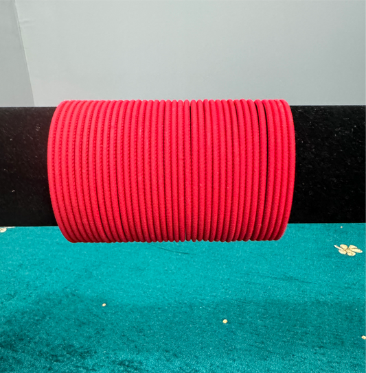 Red Plain Bangles