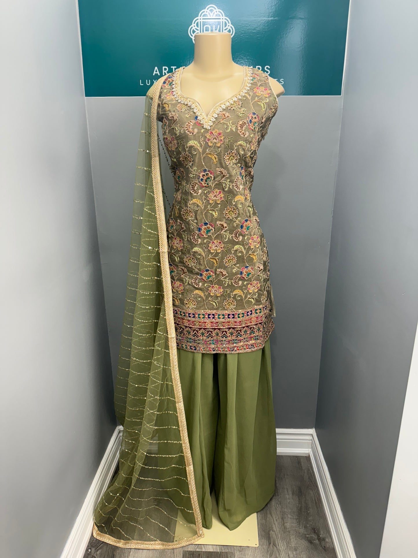 Readymade Sharara Suit- AK5861-27
