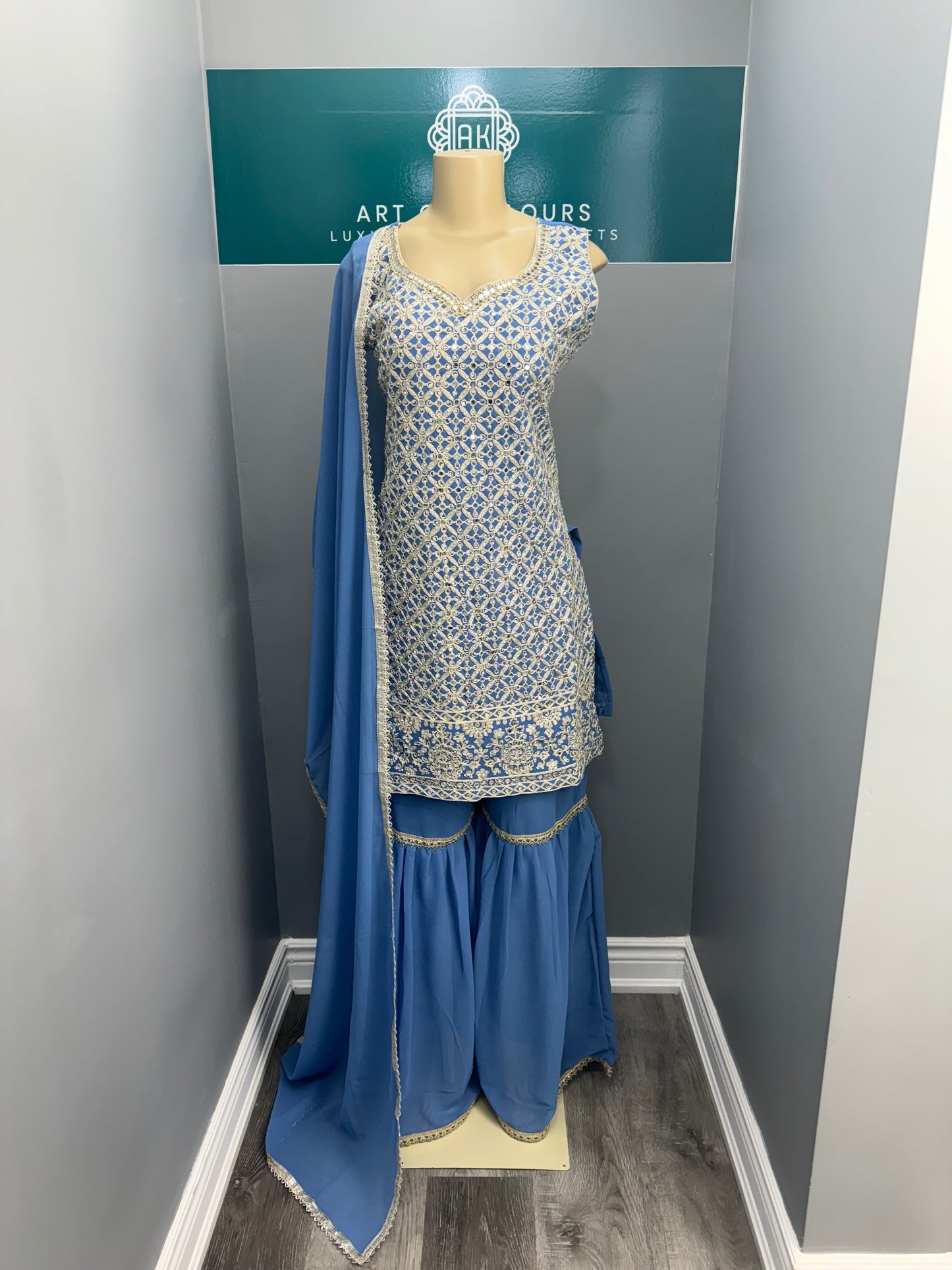 Powder Shisha Readymade Gharara Suit
