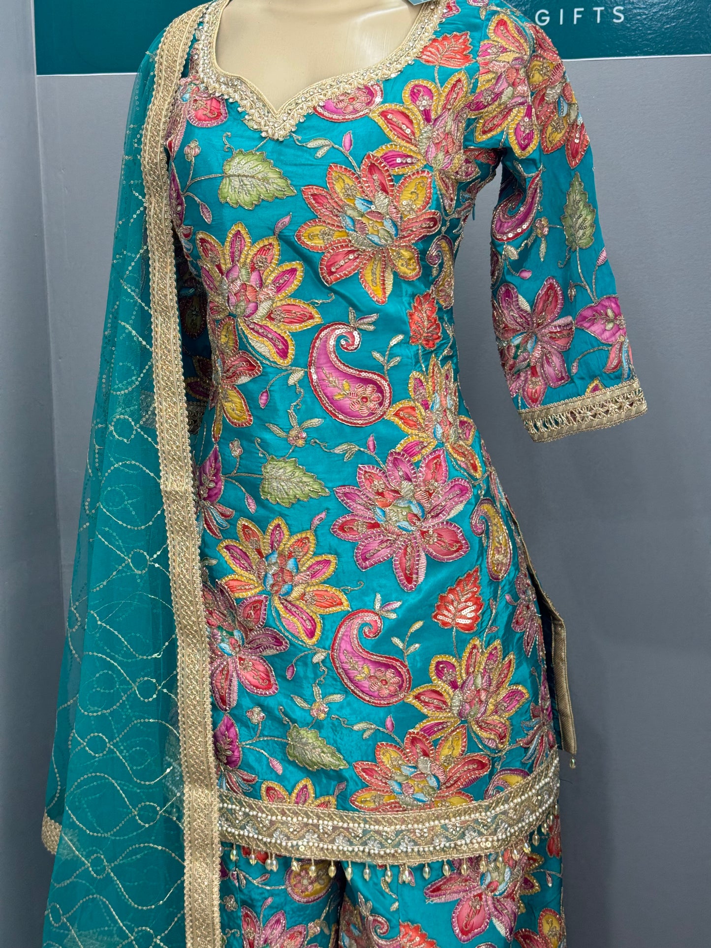 Readymade Sharara Suit- AK6465-15