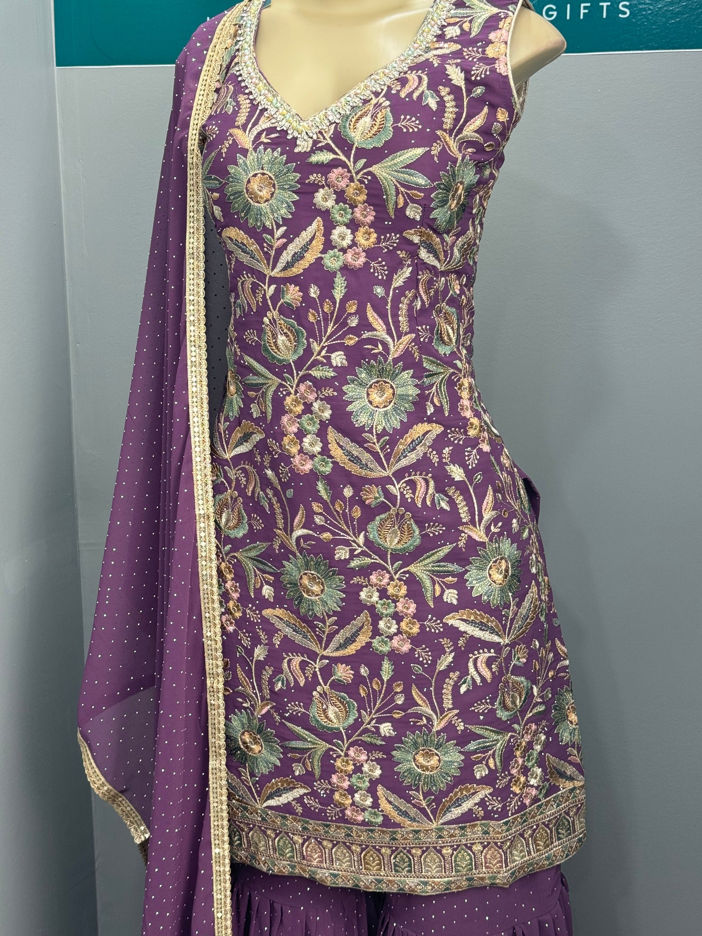 Readymade Gharara Suit- AK6465-12