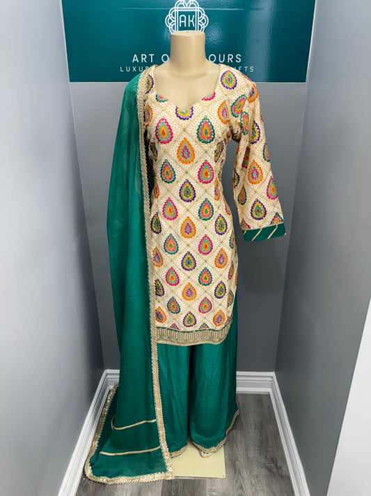 Position Work Sharara Suit- AKW0003