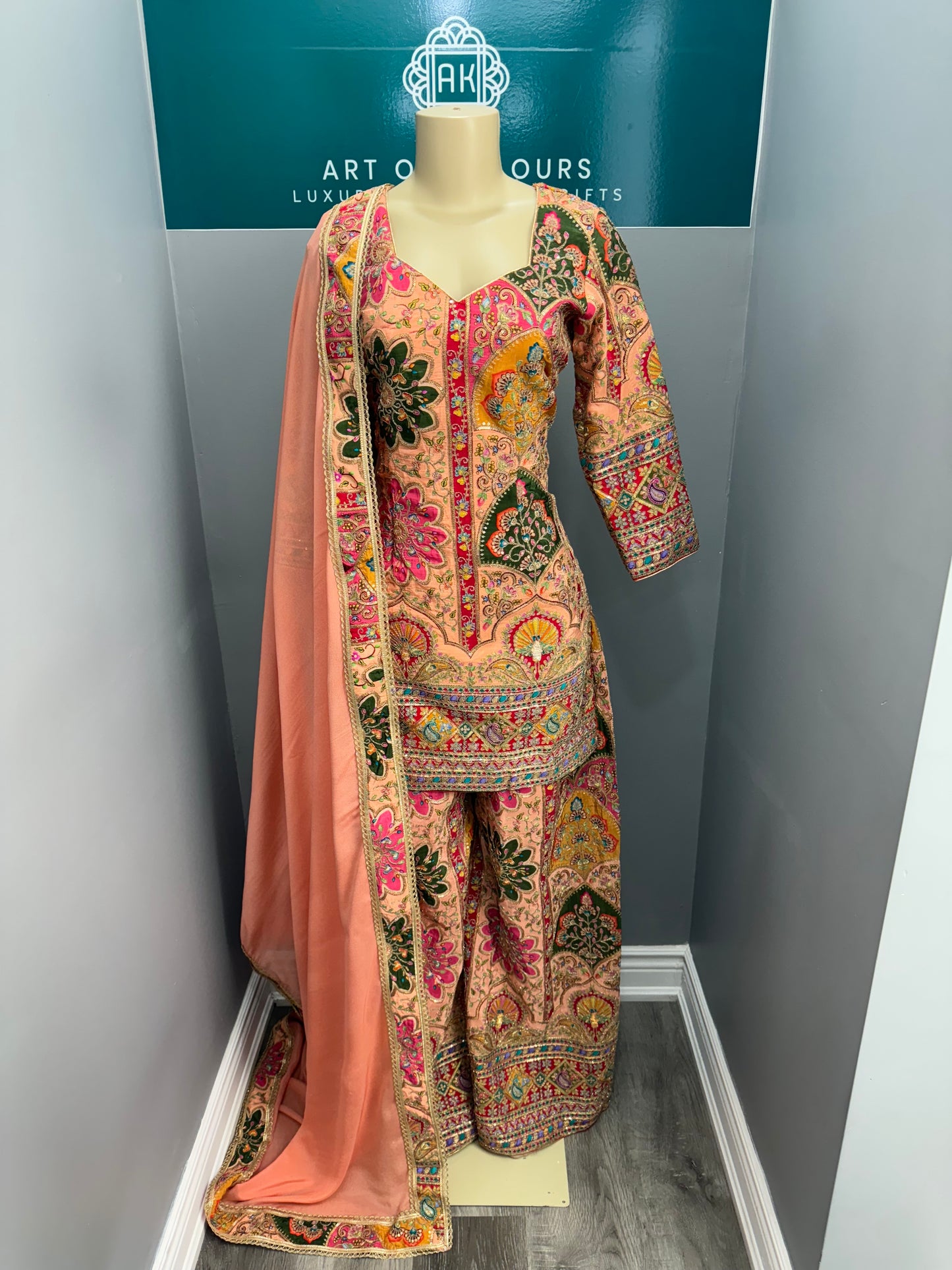 Position Work Sharara Suit- AK3536-0426