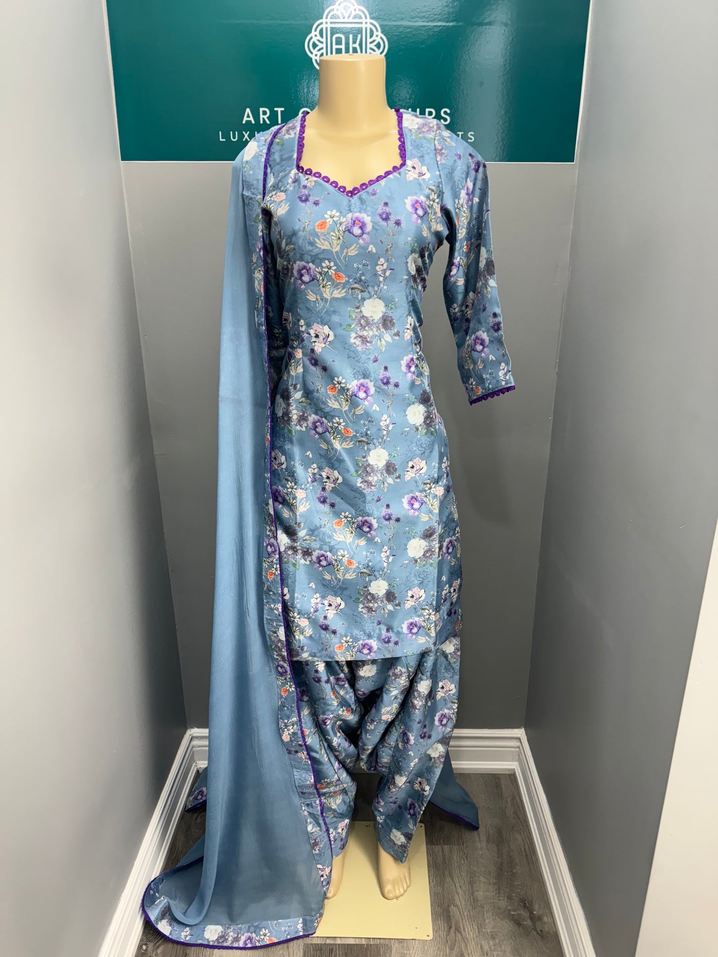 Upada Silk Printed Salwar Suit- AK34-1026