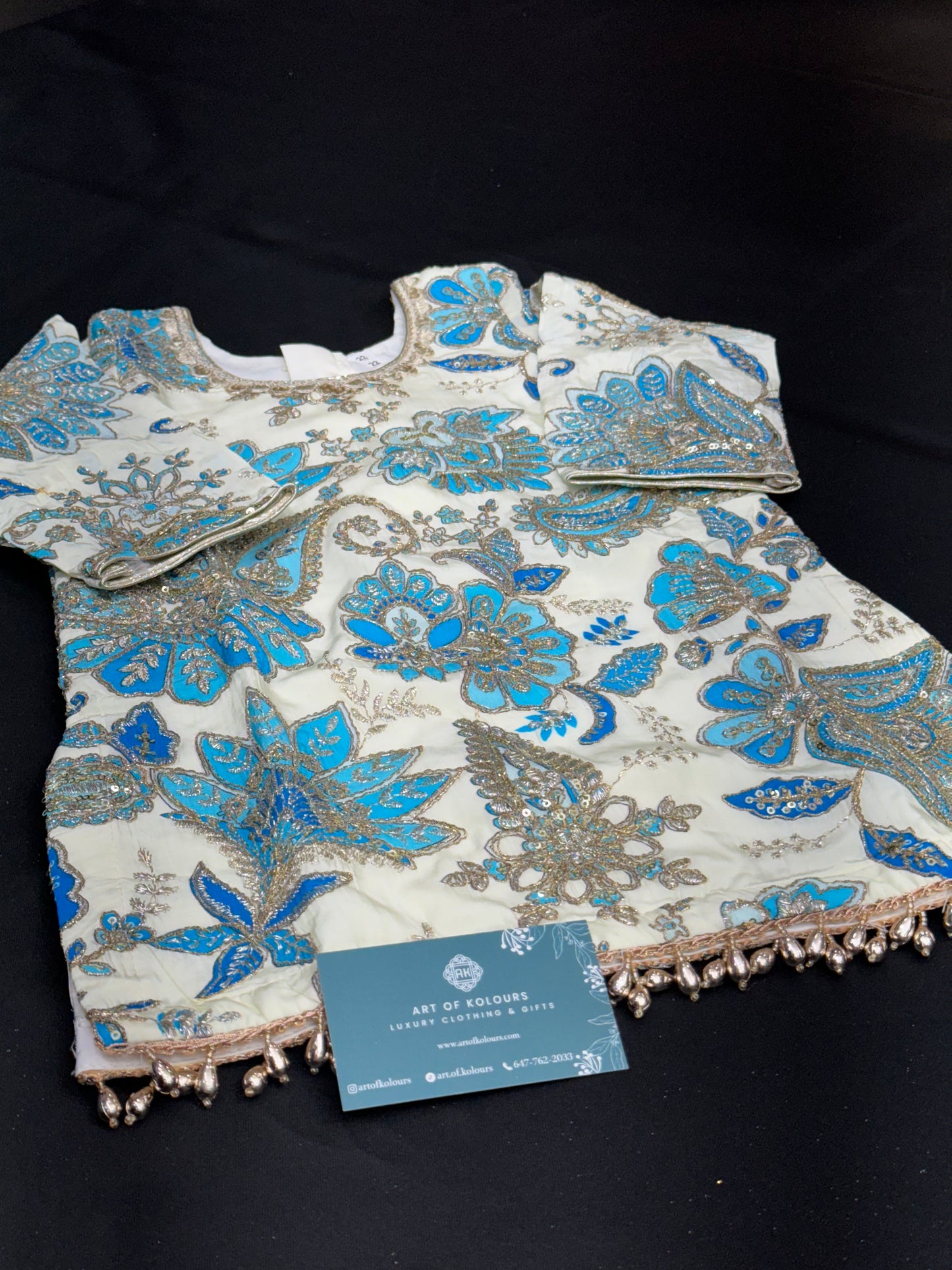 Eknoor Kids Sharara Suit- Blue