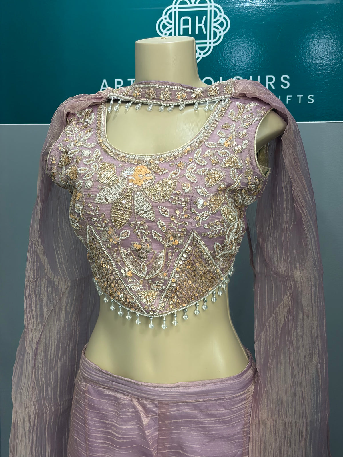 Readymade Blouse Sharara Suit- AK5758-1326