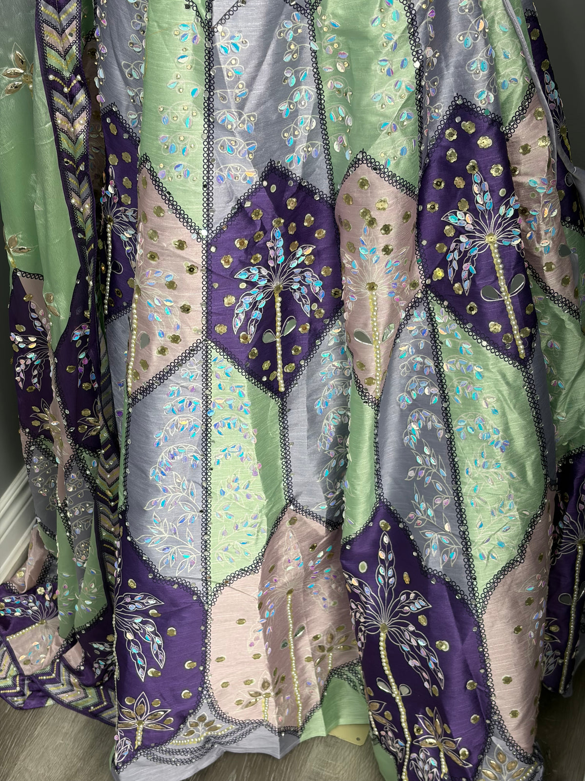 Embellished Purple Multi Lehenga- AK3941-0626