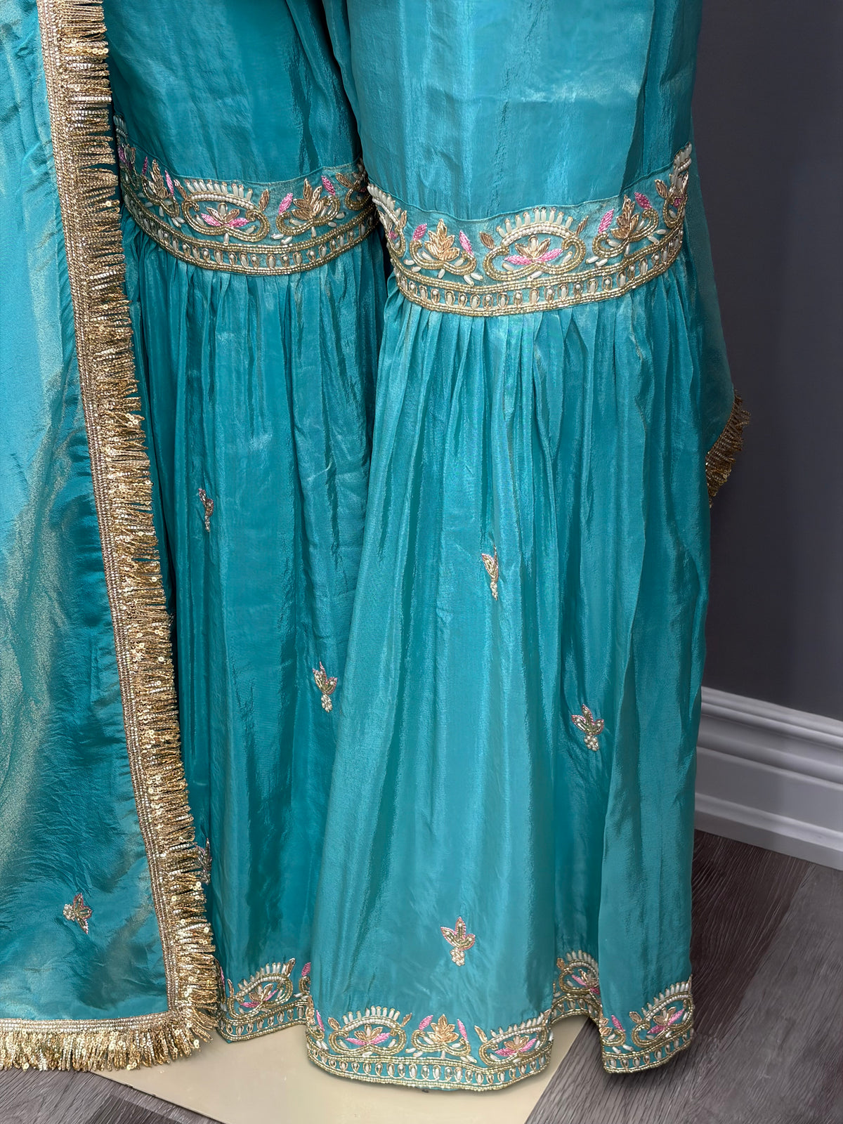 Shimmer Handwork Gharara Suit AKC-0078S