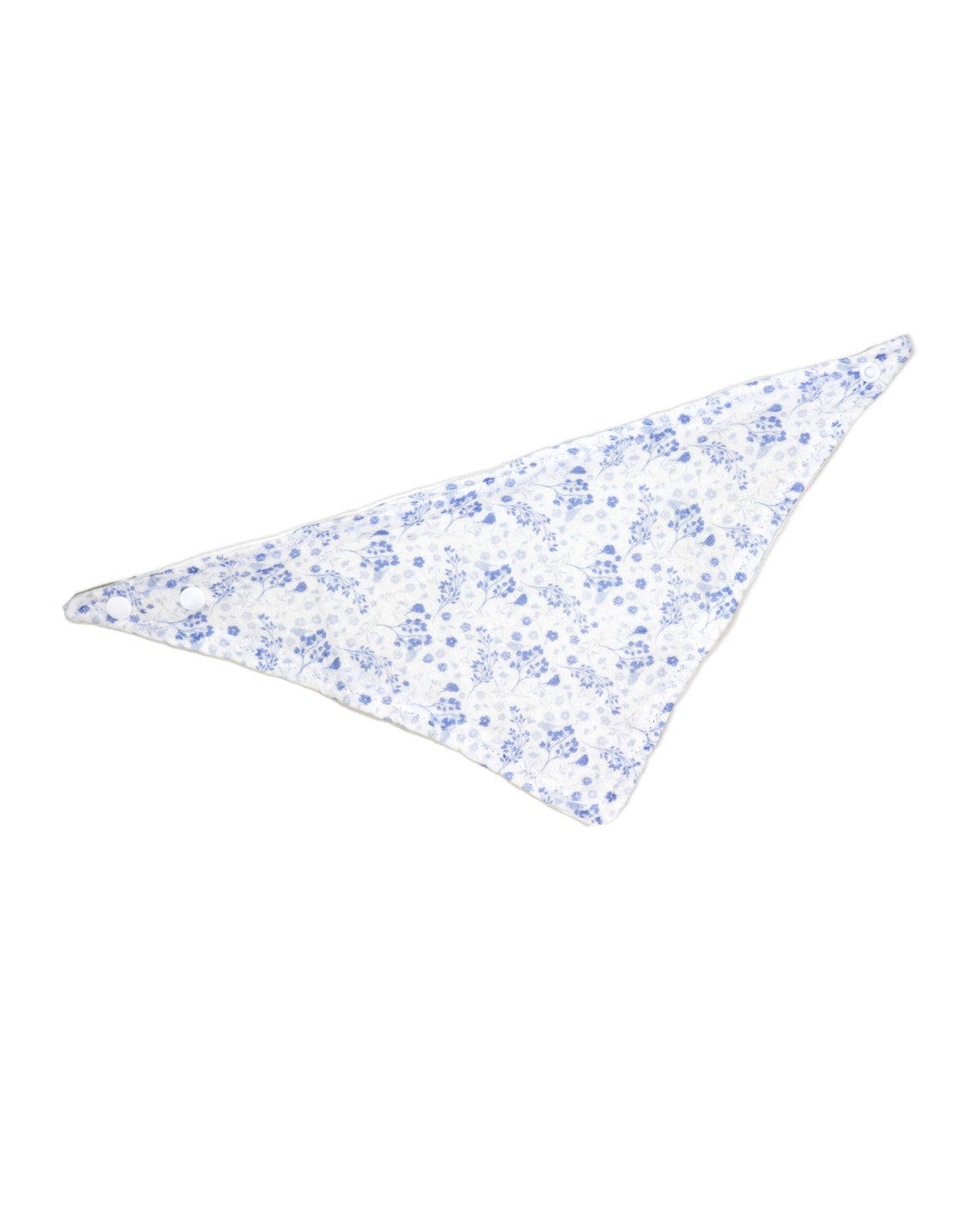 3 pc Bib and Headbands - Blue Floral