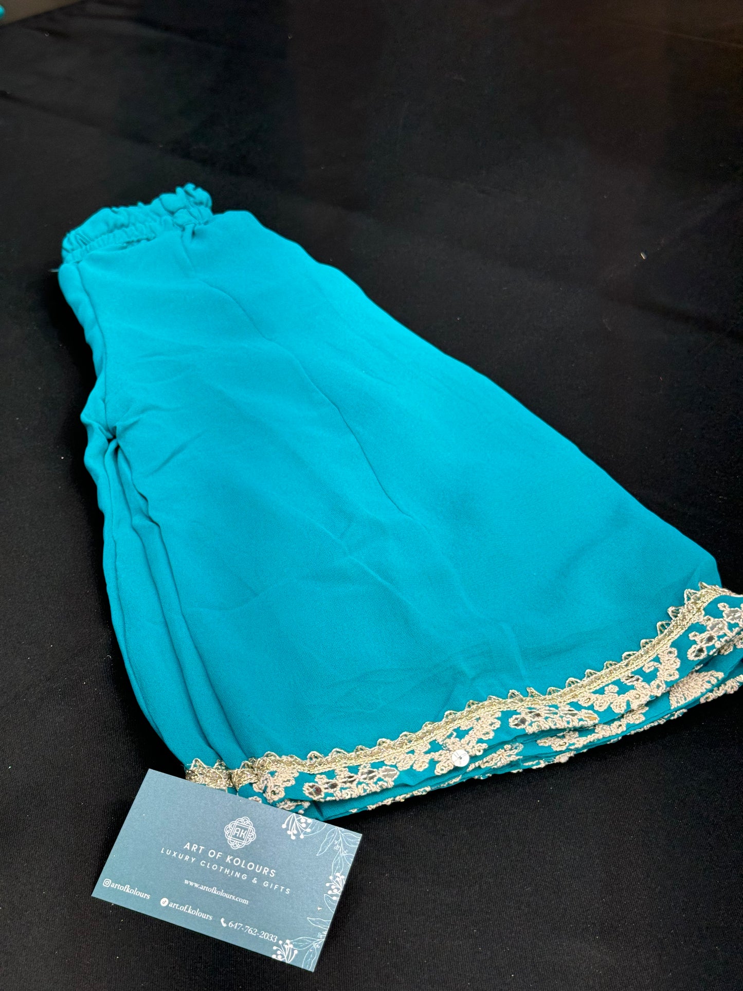 Roop Kids Sharara Suit Teal