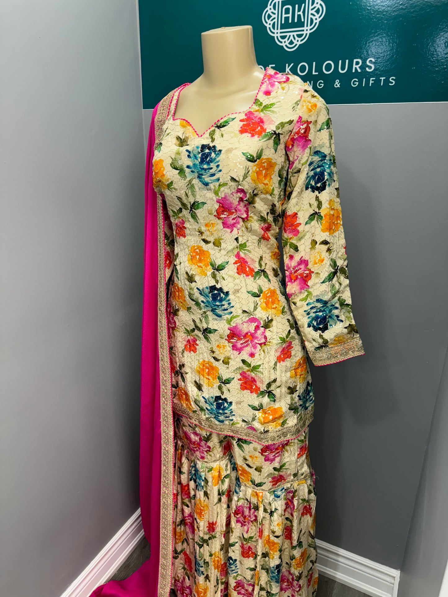 White Jasmine Gulzar Gharara Suit