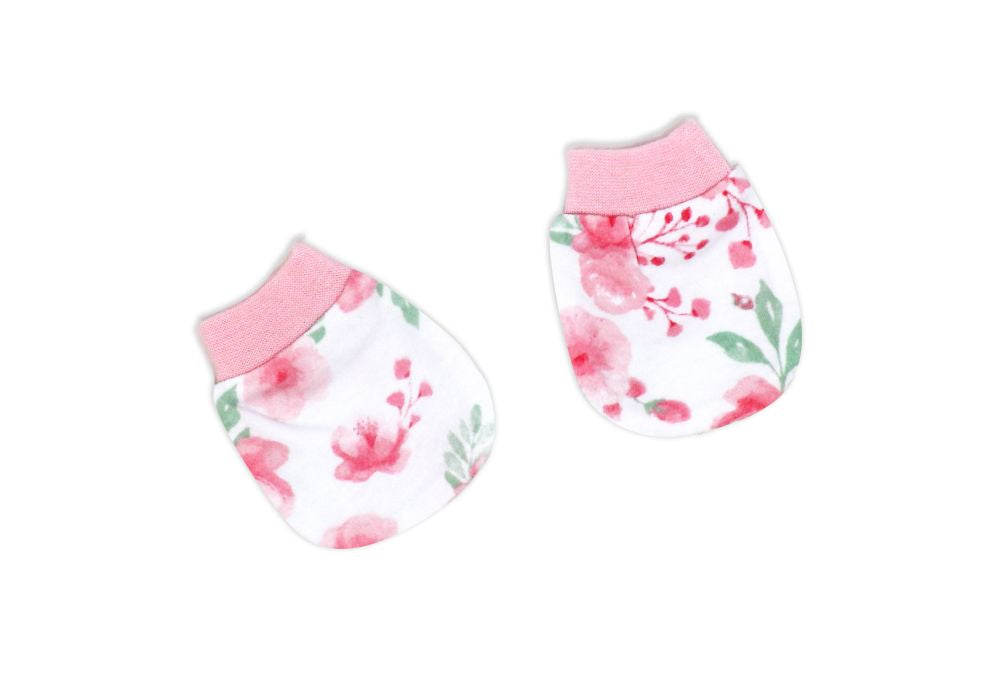 Girls 5 Piece Mesh Bag Set: Soft Floral