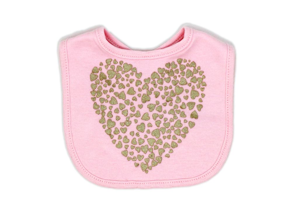 Girls 5 Piece Mesh Bag Set: Gold Heart