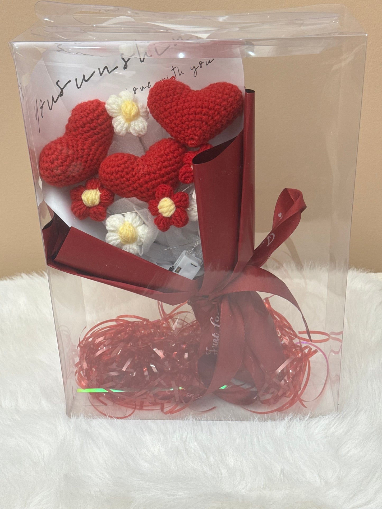 Crochet Heart Bouquets Red V2