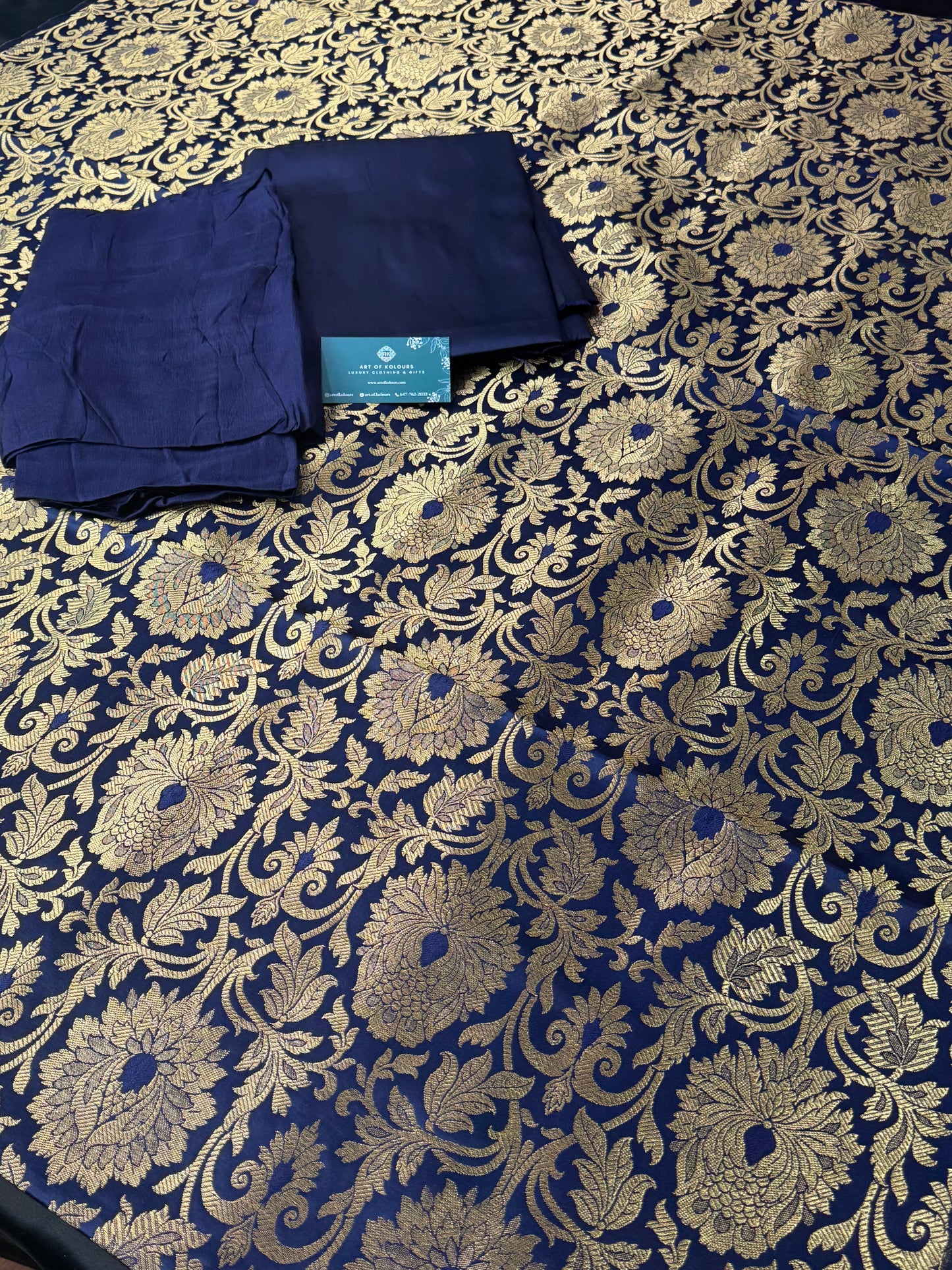 Shahi Naksh Dark Navy Unstitched Suit