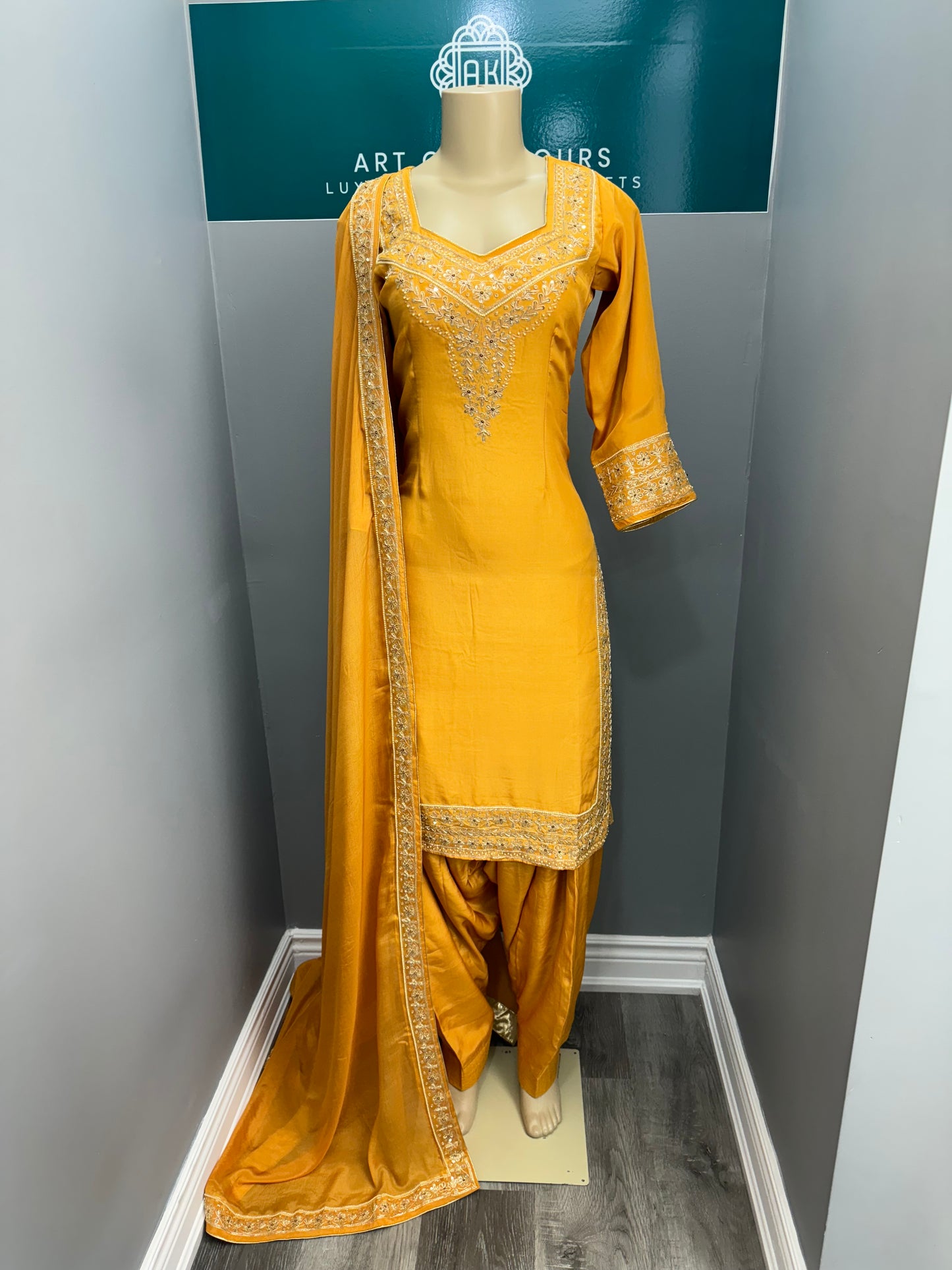 Pure Crepe Handwork Salwar Suit
