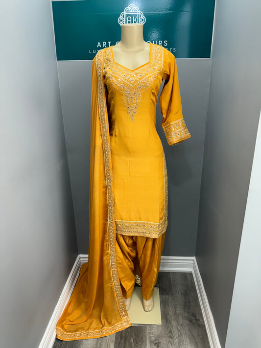 Pure Crepe Handwork Salwar Suit