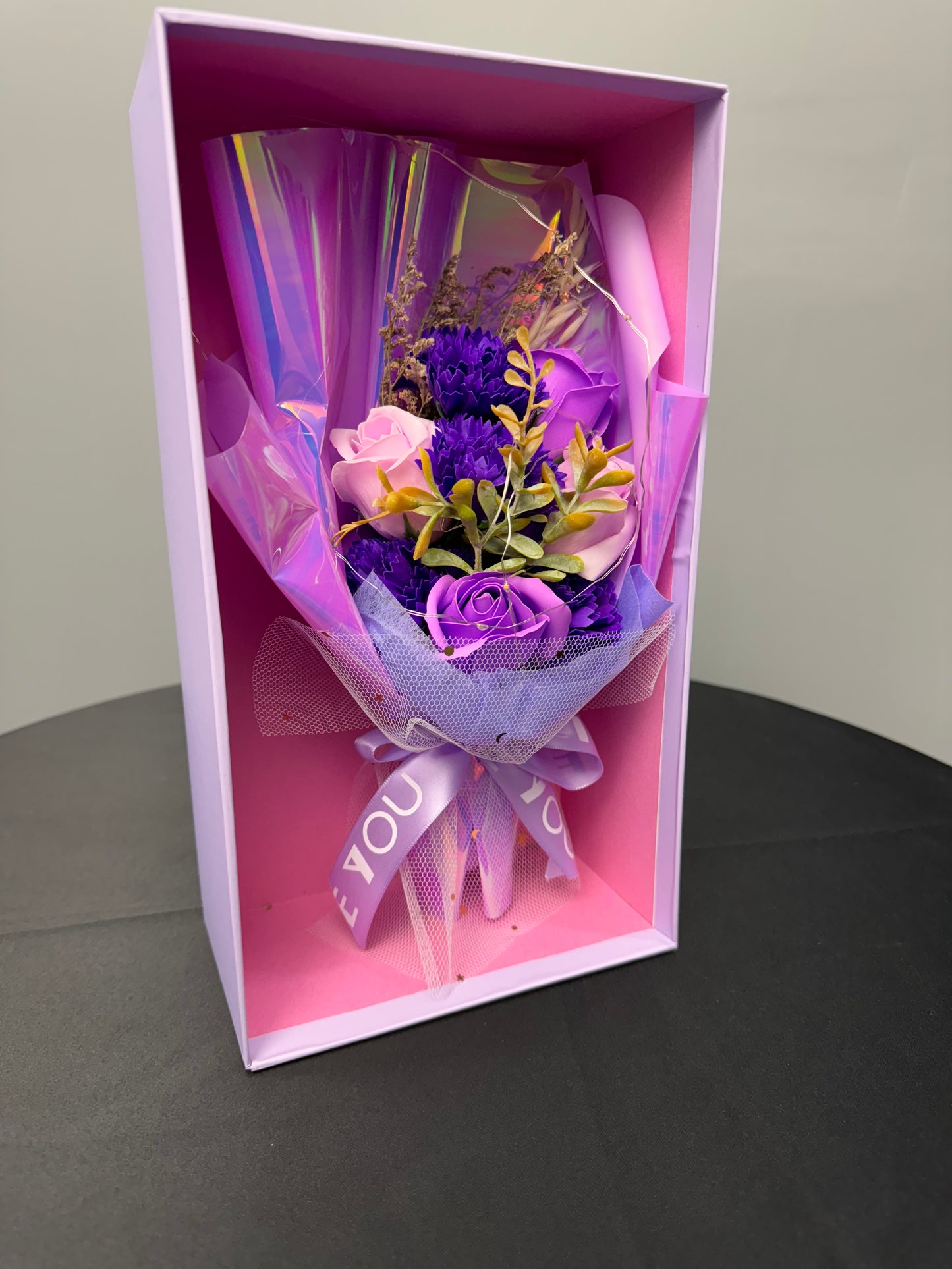Faux Flower Bouquets in Gift Box