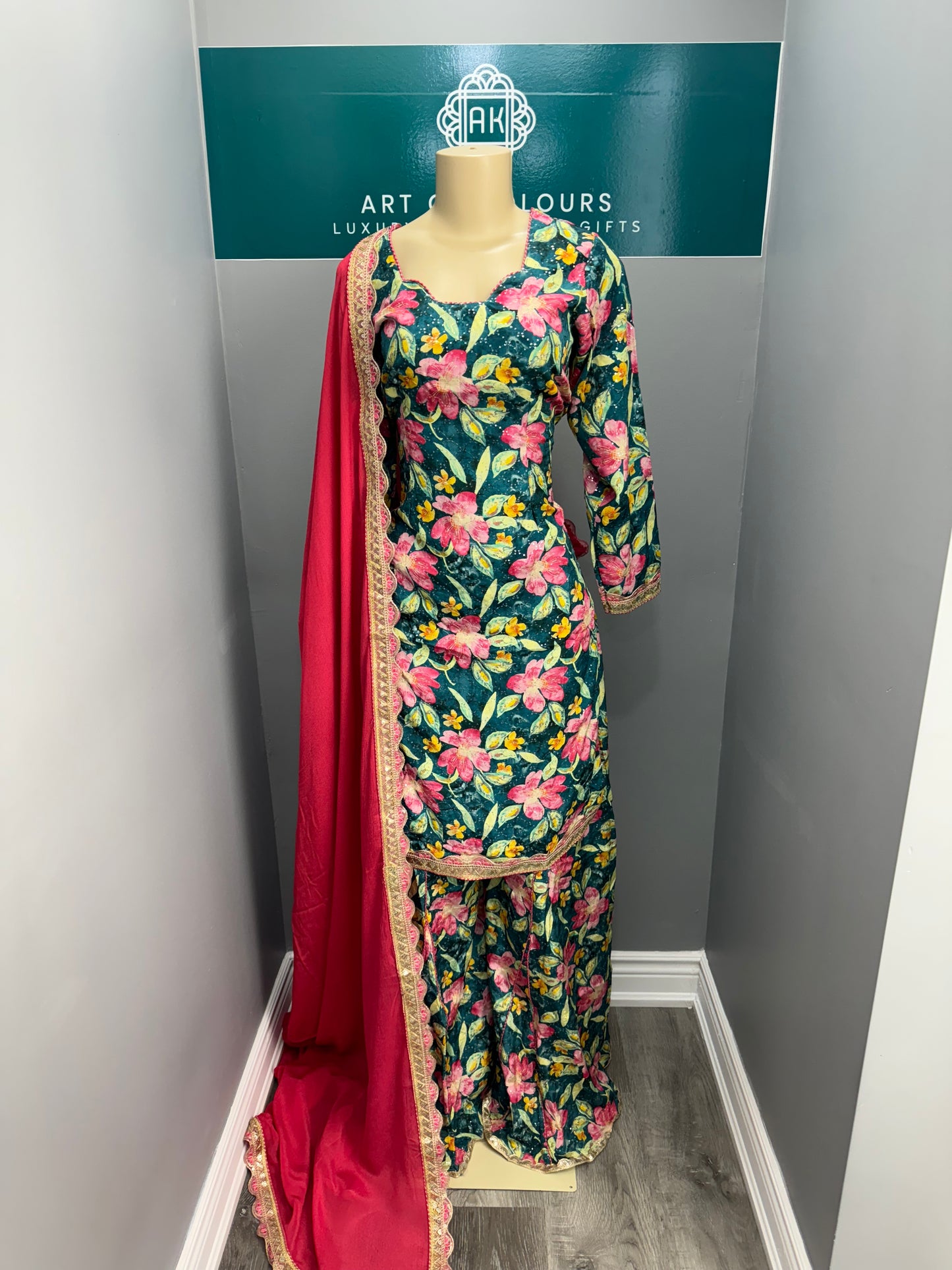 Blue Jasmine Gulzar Sharara Suit