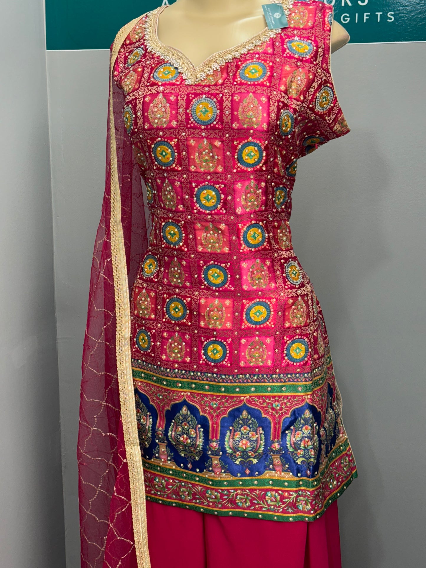 Readymade Sharara Suit- AK5456-26