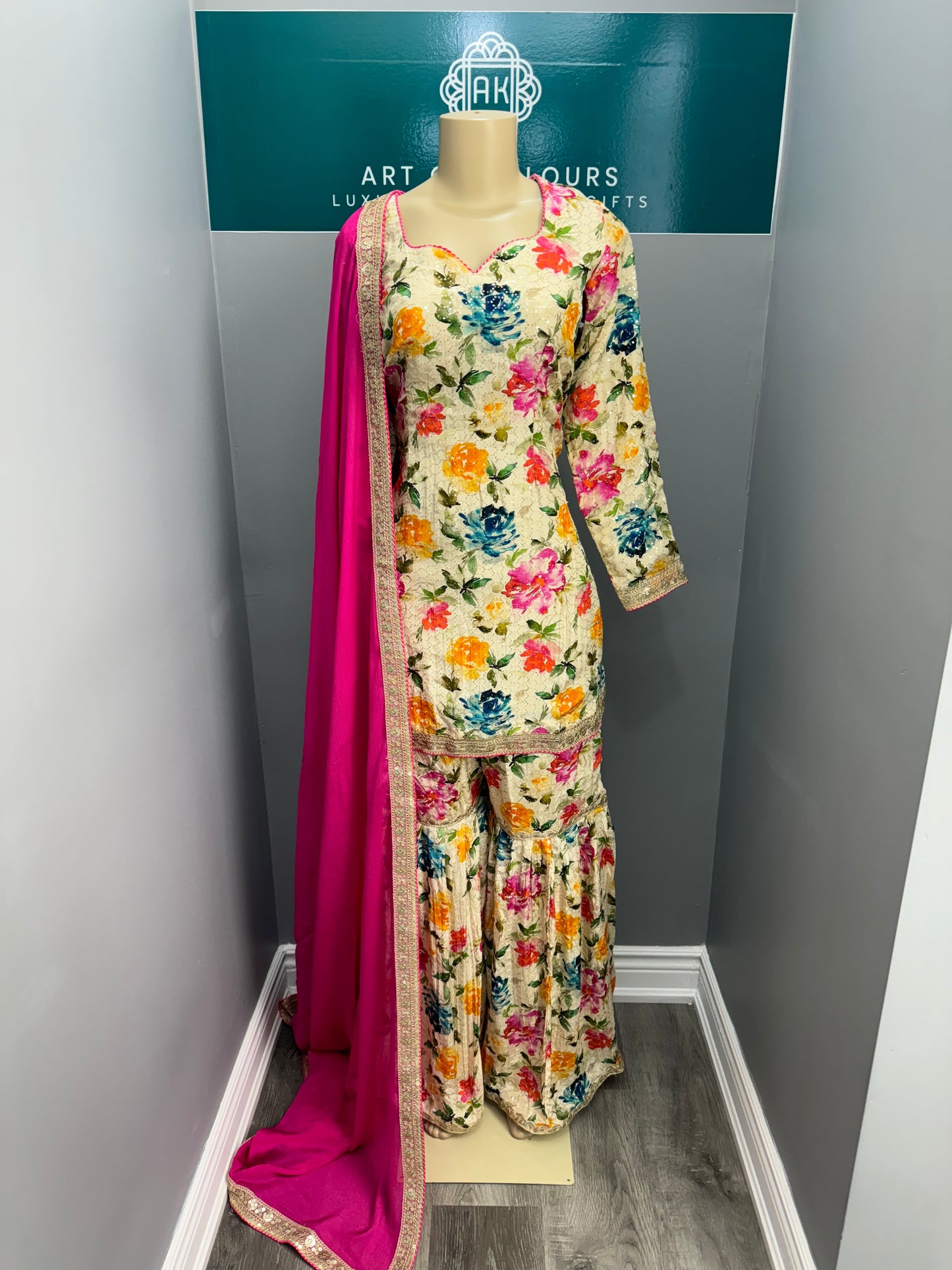 White Jasmine Gulzar Gharara Suit