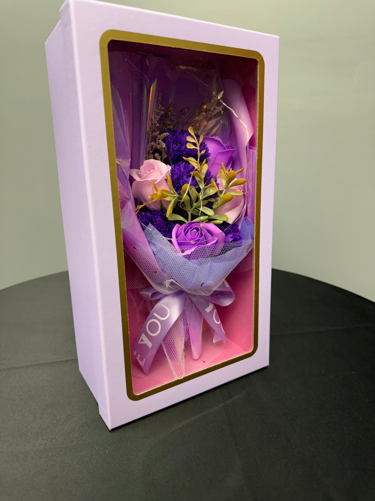 Faux Flower Bouquets in Gift Box