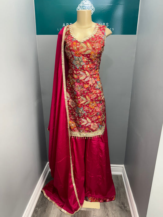 Readymade Shimmer Sharara Suit- AK6465-16