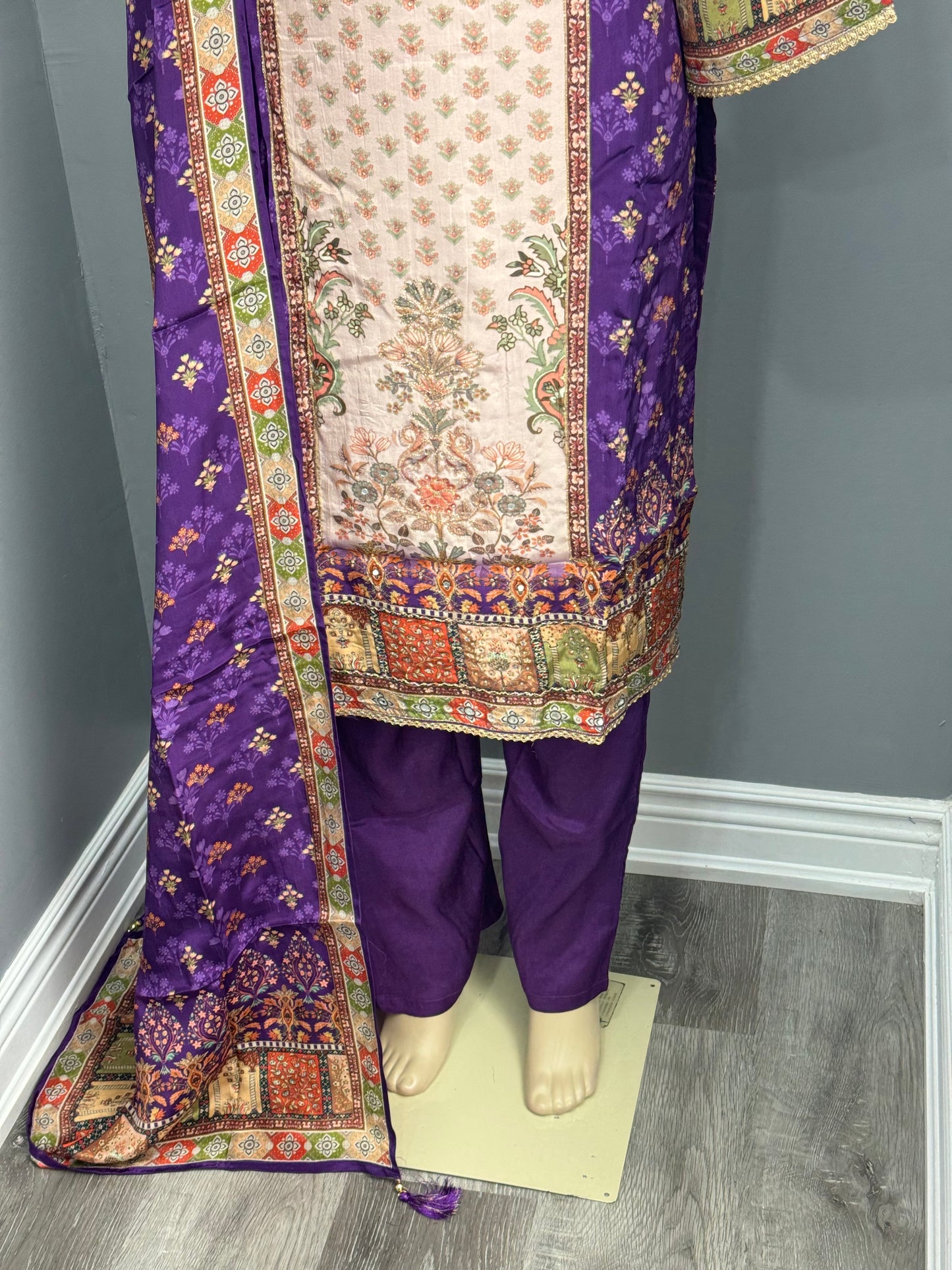 Readymade Crepe Pant Suit- AK2428-30