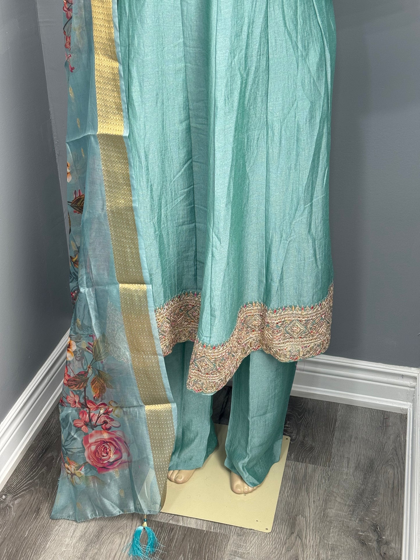 Floral Dupatta Anarkali- AK5153-20