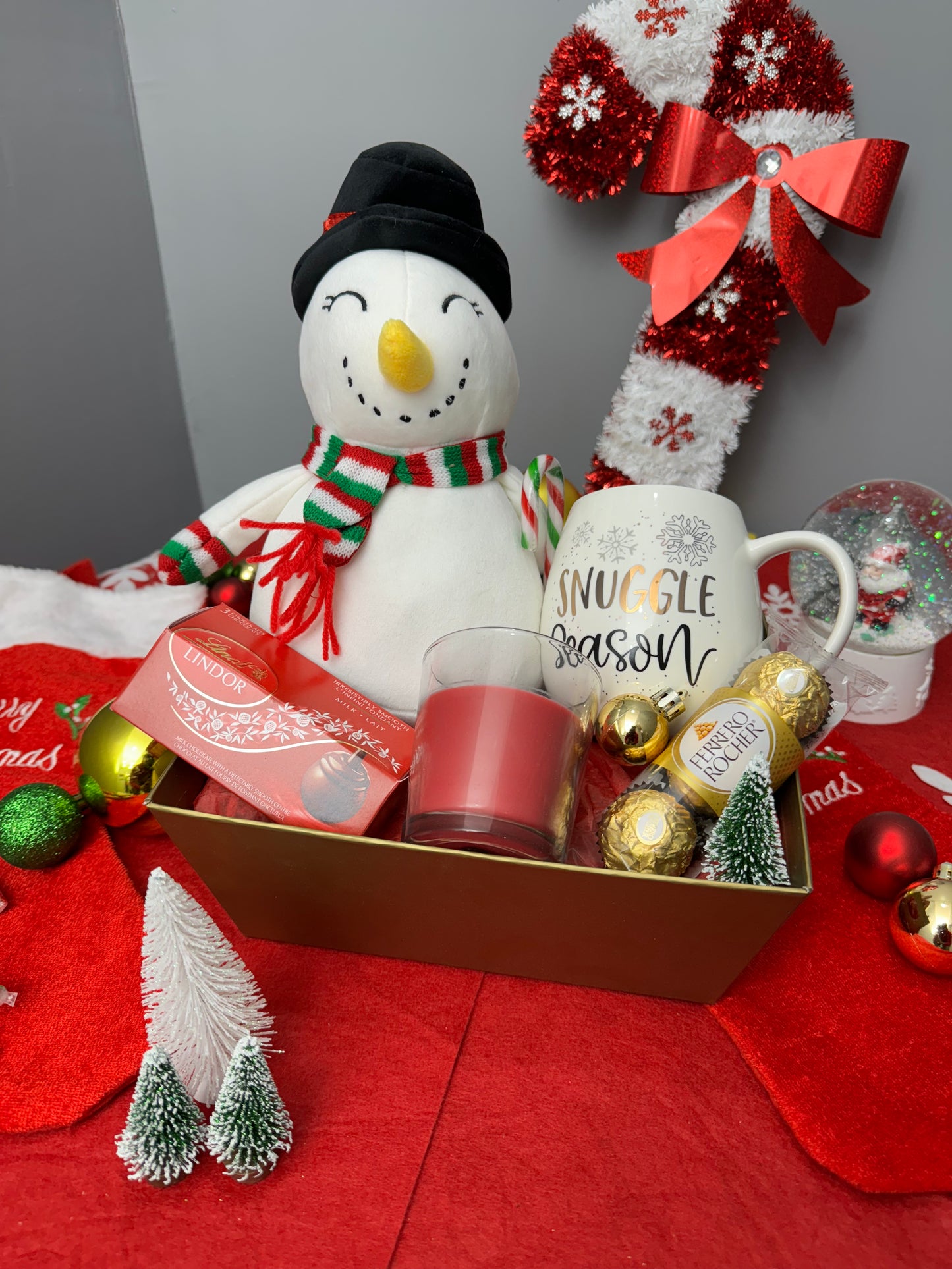 Christmas Snowman Gift Basket