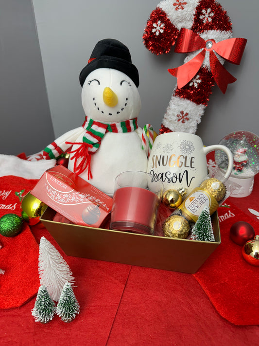 Christmas Snowman Gift Basket