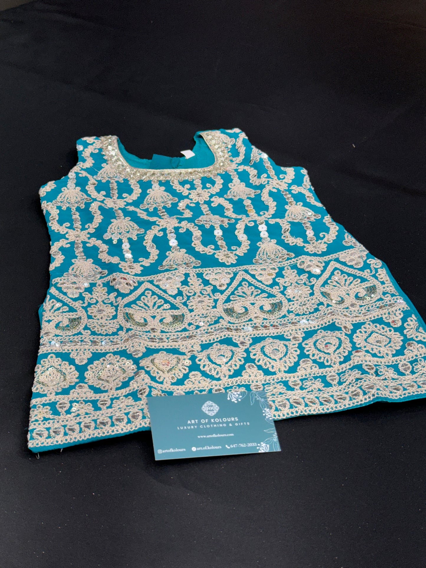 Roop Kids Sharara Suit Teal