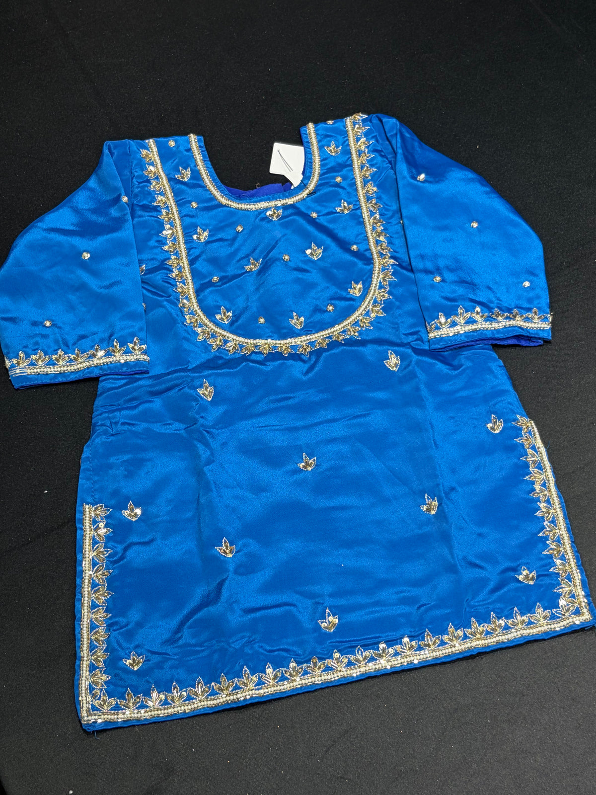 Blue Handwork Pearl Salwar Suit