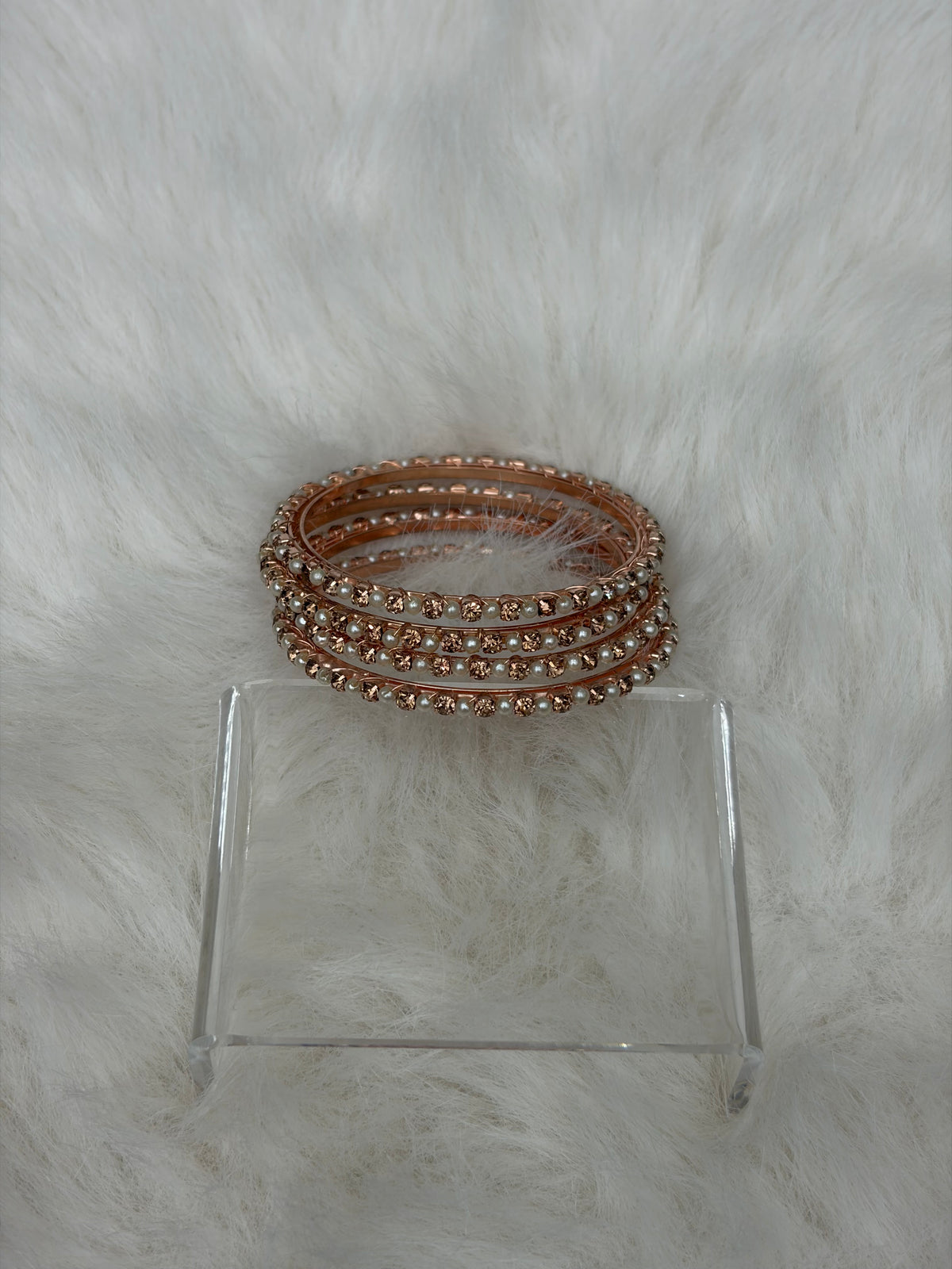 Kids Gajrey Bangles- Rose Gold