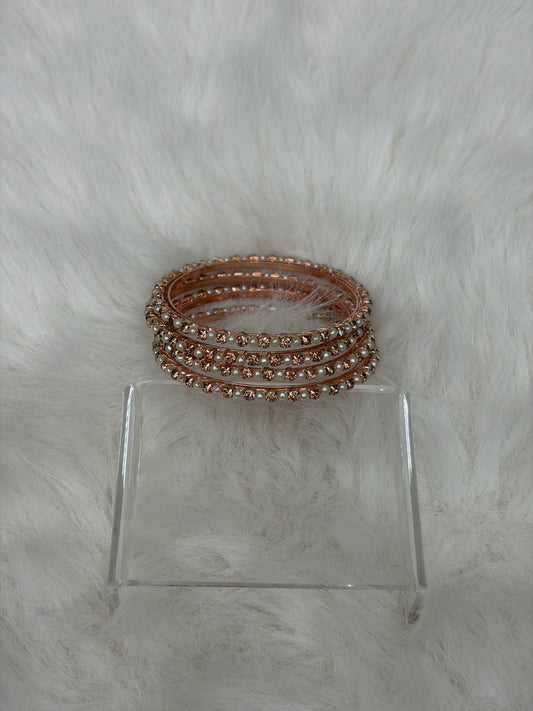 Kids Gajrey Bangles- Rose Gold