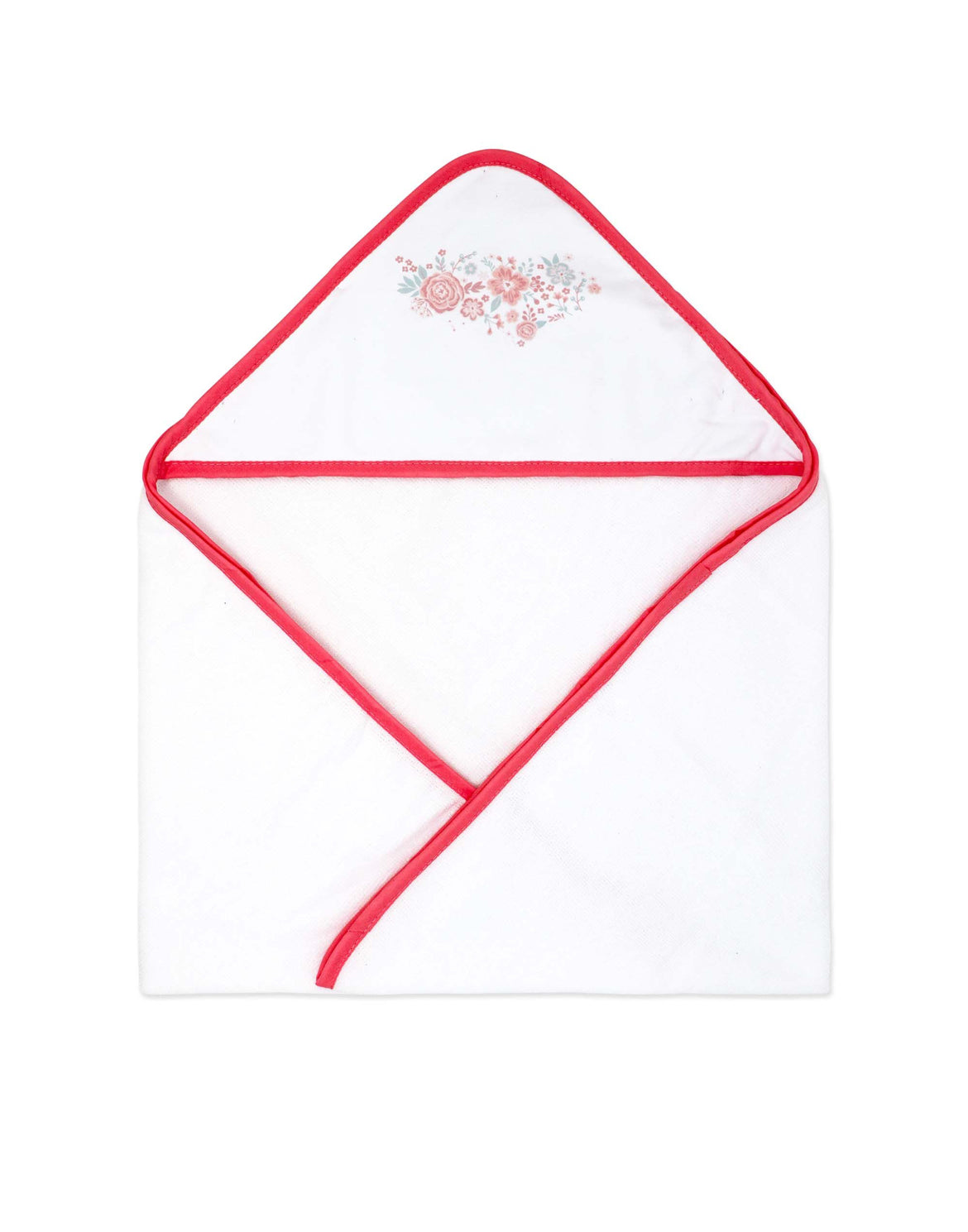 2 Pack Floral Baby Towel - Pink & White