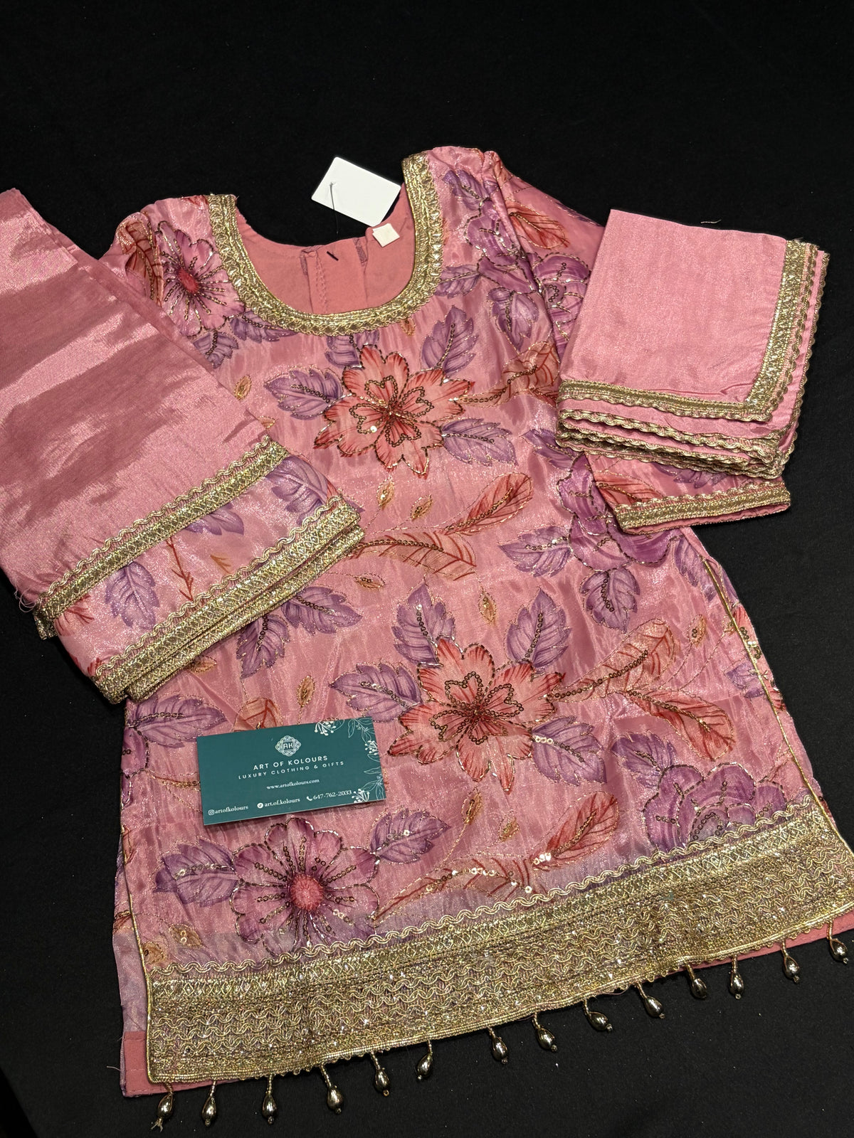 Pink Rose Bloom Kid’s Sharara