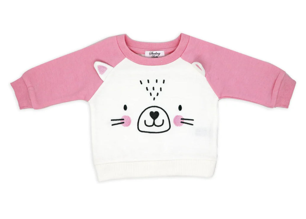 Cute Kitten Fleece Shirt & Jogger Set