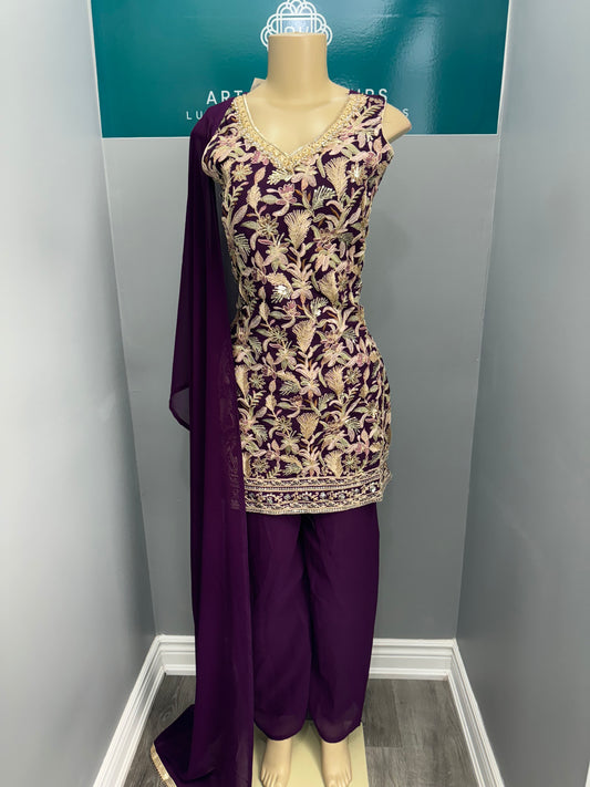 Readymade Sharara Suit- AK7073-14