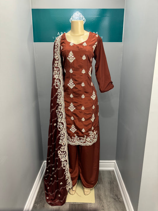 Coffee Sharara Suit