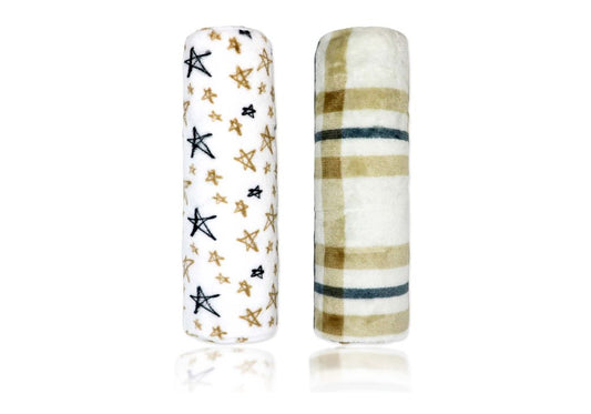 2 Pack Baby Blanket Set- Brown