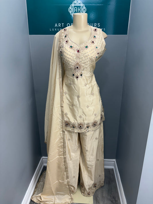 Readymade Crepe Sharara Suit- AK5758-0526