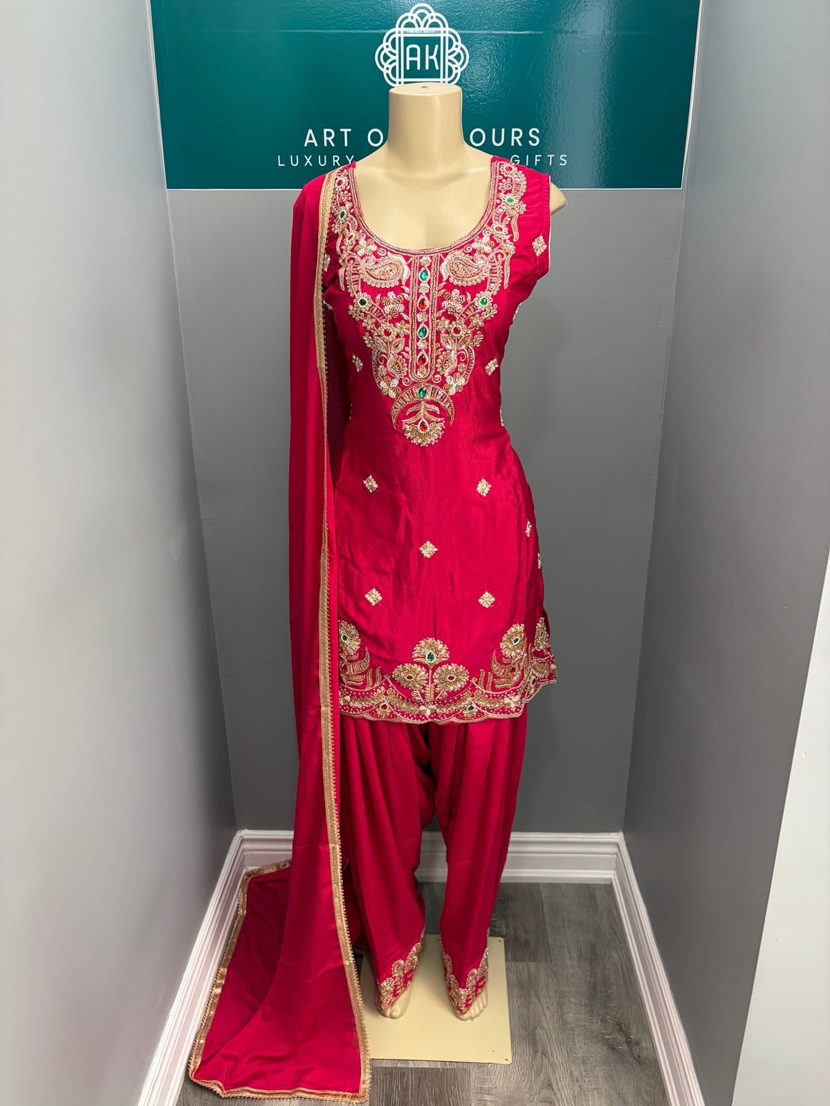 Ruby Red Crimson Handwork Salwar Suit AK6974-2526
