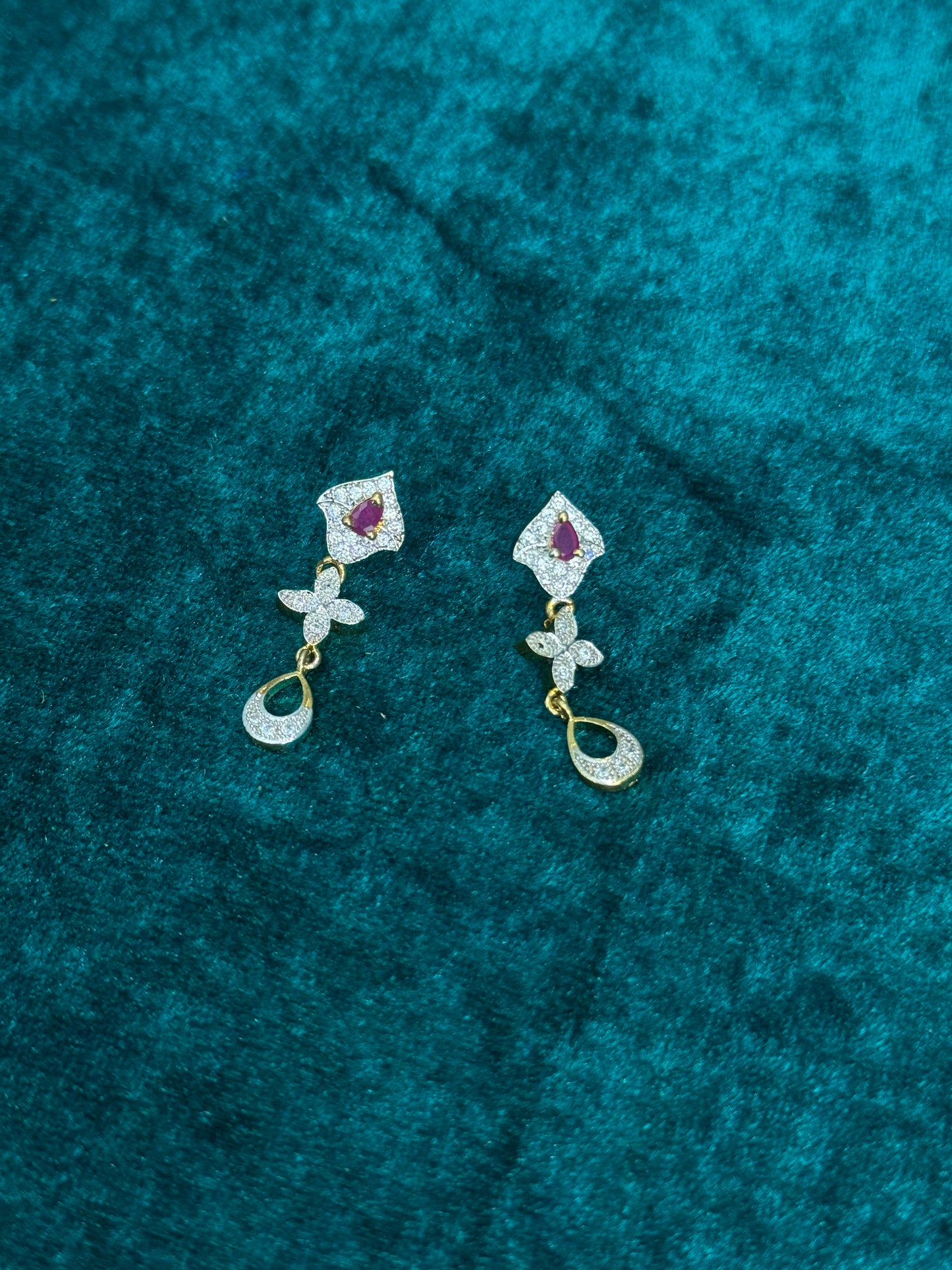Hibiscus AD Drop Earrings
