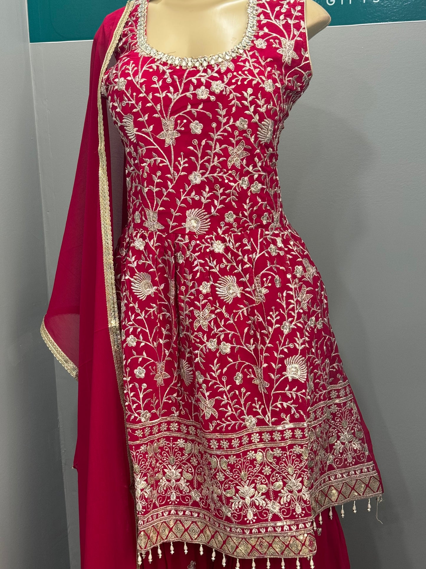 Readymade Frock Gharara Suit- AK4649-42