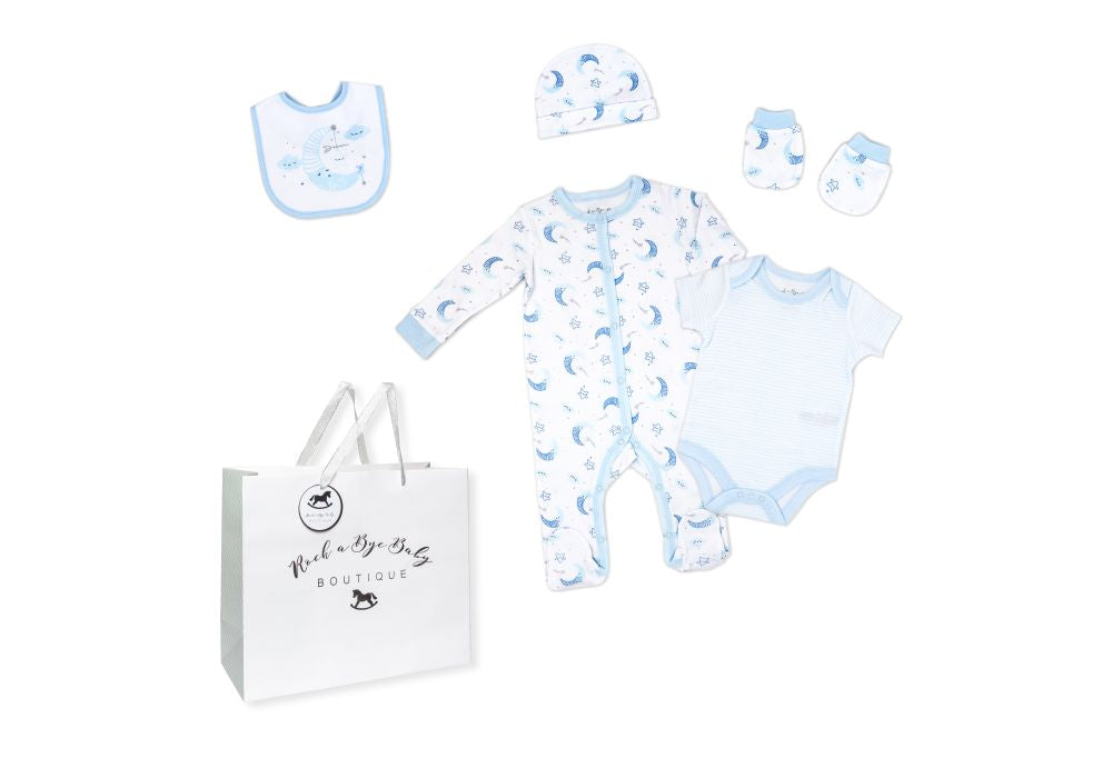 Boys 5 Piece Mesh Bag Set: Moon