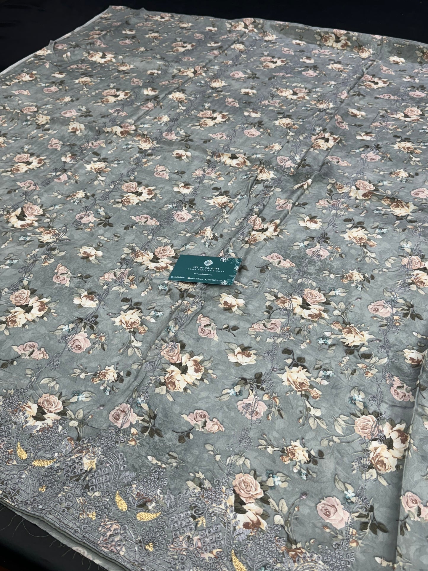 Meeto Bibi Grey Unstitched Suit